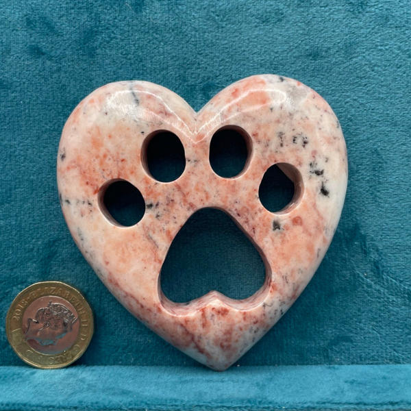 Rhodonite Paw Print (Stock No.634)