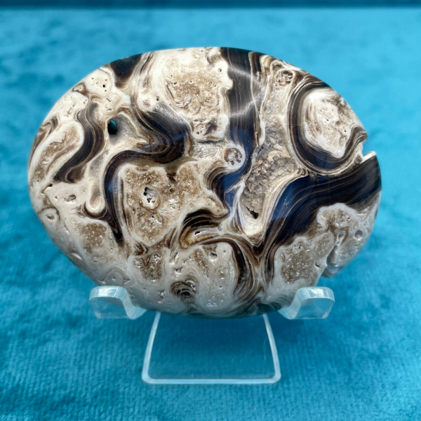 Chocolate Calcite Palm Stone (Stock No.690)