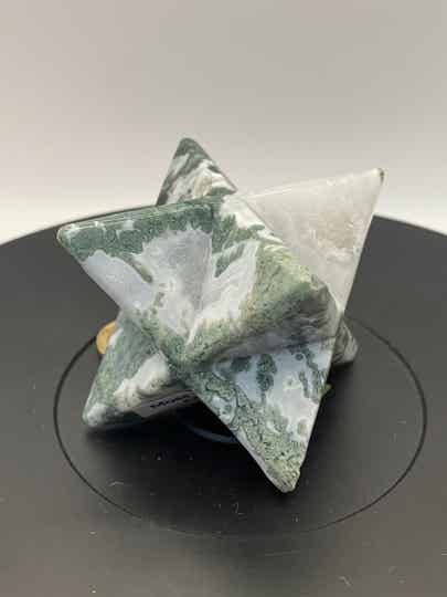 Moss Agate Merkabah (stock No.614)