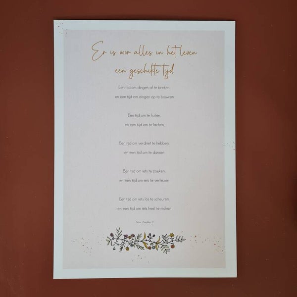 Poster || er is voor alles een geschikte tijd