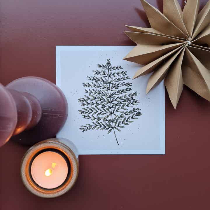 Kerstkaart || gezegende kerstdagen - groen