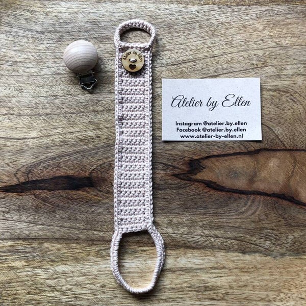 Gehaakt speenkoord  #103 Blush