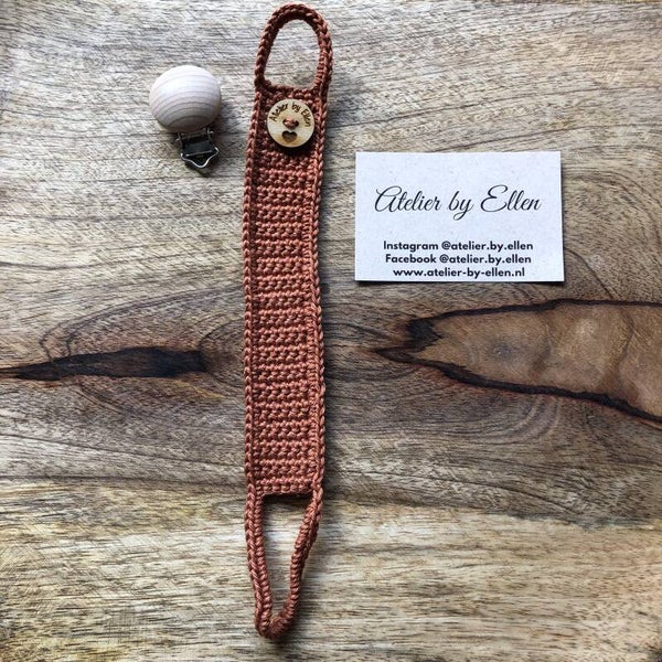 Gehaakt speenkoord  #110 Caramel