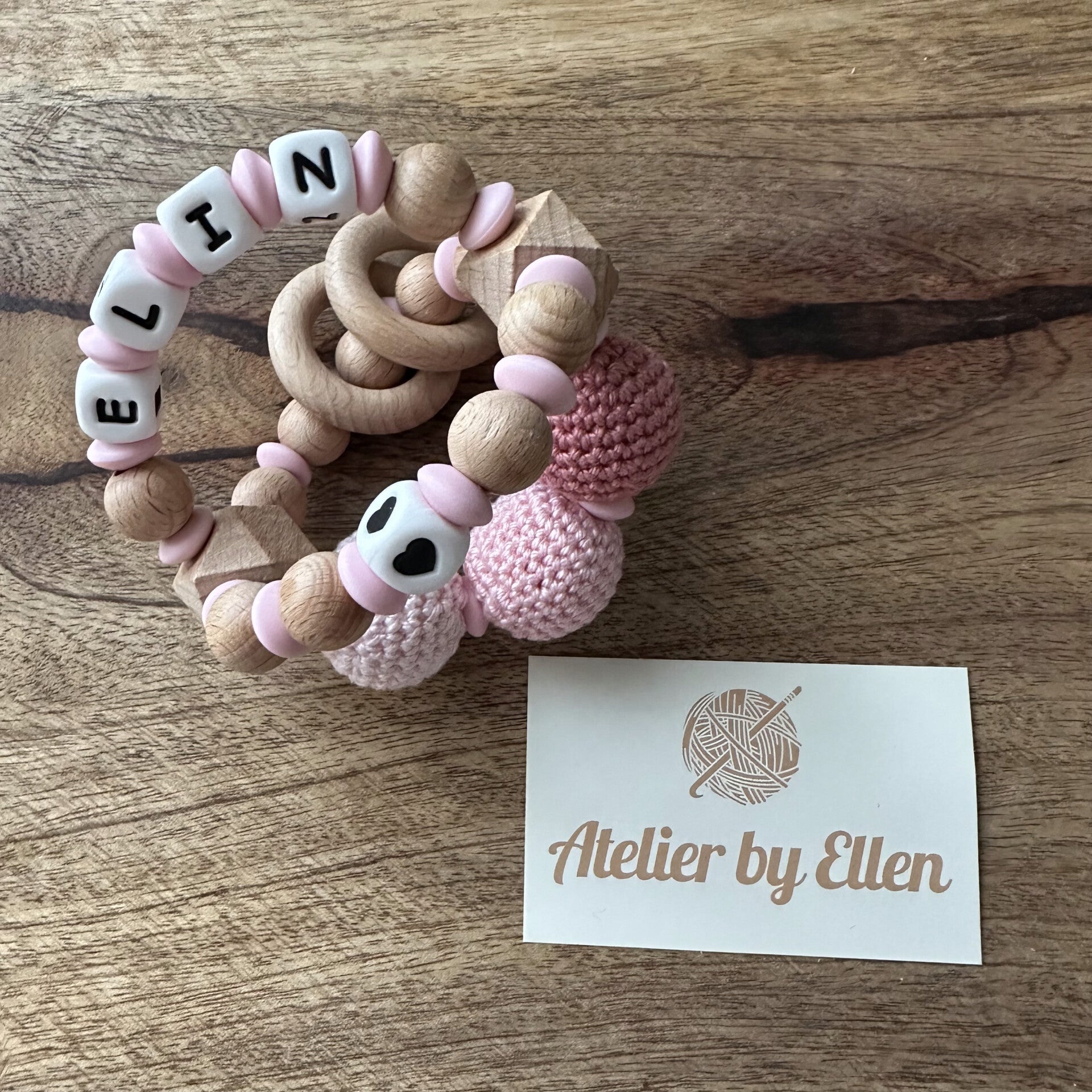 3D-bijtring (#03) Lichtroze