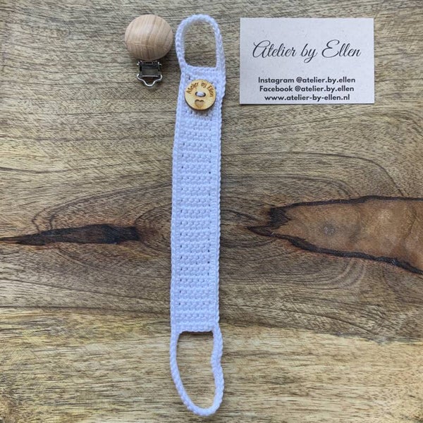 Gehaakt speenkoord  #001 White