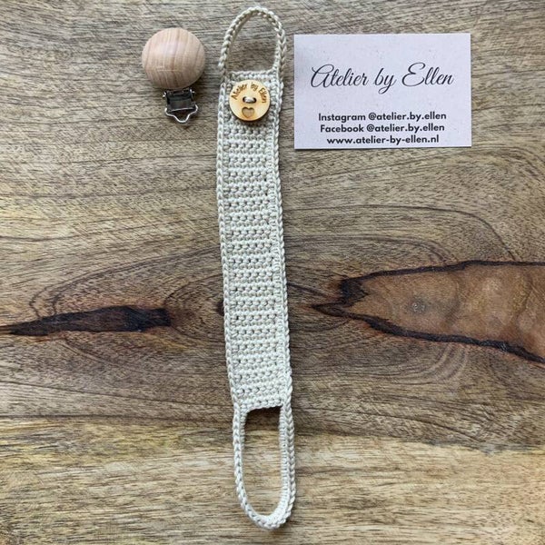Gehaakt speenkoord #003 Ecru