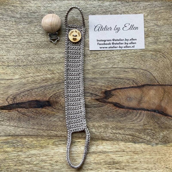 Gehaakt speenkoord  #005 Clay