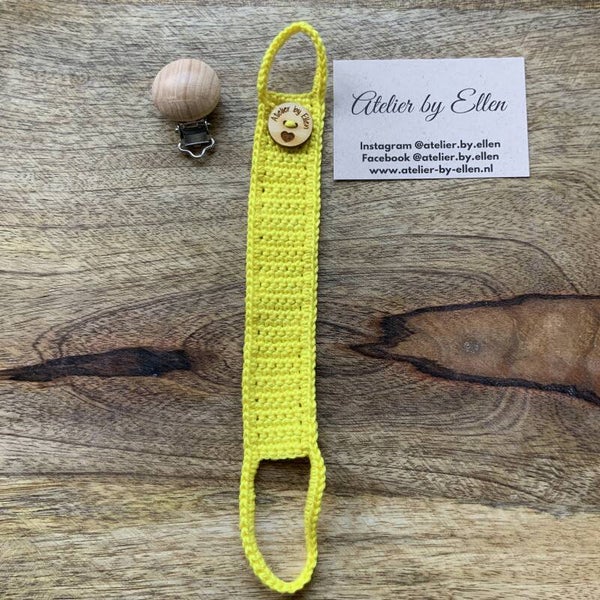 Gehaakt speenkoord #012 Lemon