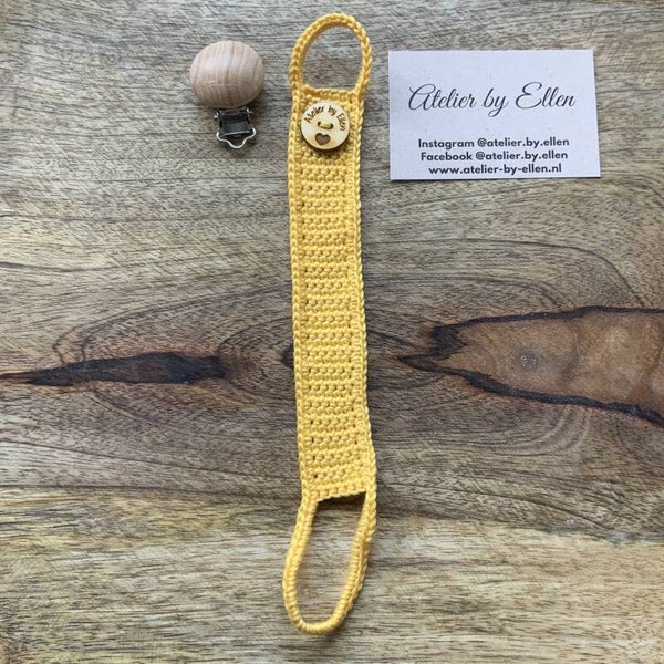 Gehaakt speenkoord #014 Sunflower