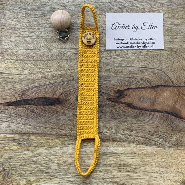 Gehaakt speenkoord #015 Mustard