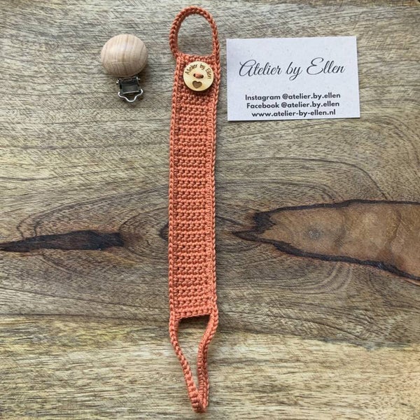 Gehaakt speenkoord #018 Bronze