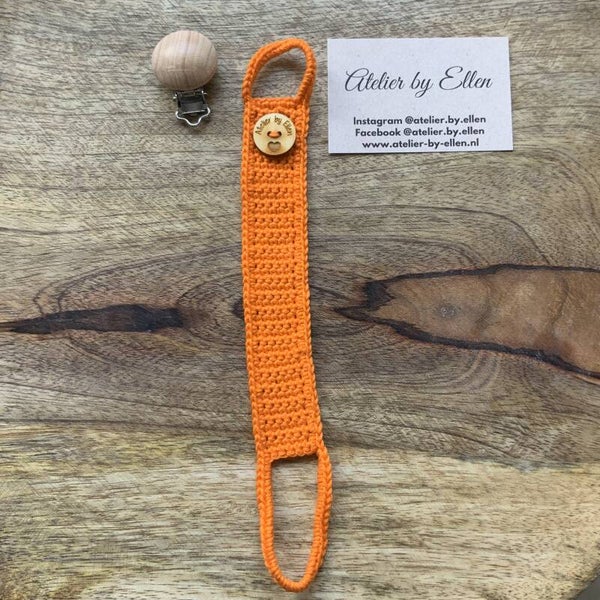 Gehaakt speenkoord  #020 Orange