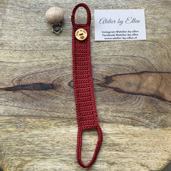 Gehaakt speenkoord  #029 Burgundy
