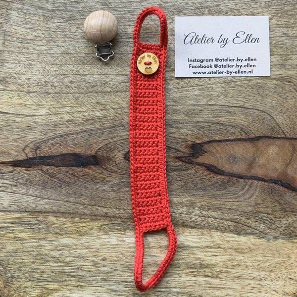 Gehaakt speenkoord  #032 Pepper