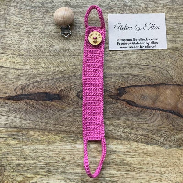 Gehaakt speenkoord  #036 Lollipop