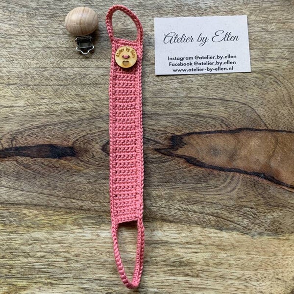 Gehaakt speenkoord  #039 Salmon