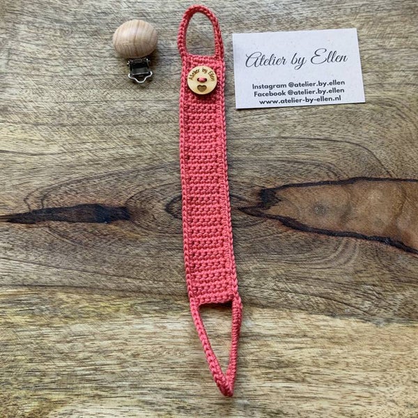 Gehaakt speenkoord #040 Pink Sand