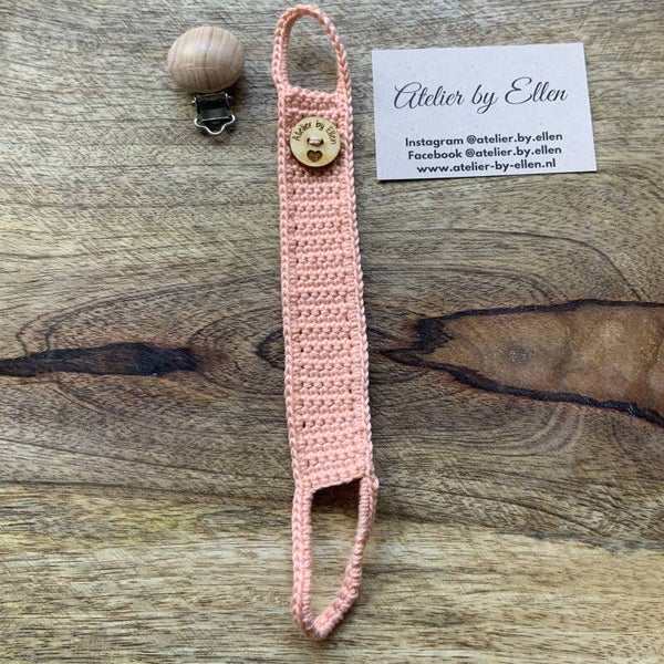 Gehaakt speenkoord #042 Peach