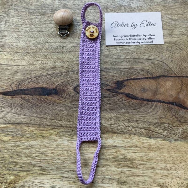 Gehaakt speenkoord #052 Orchid