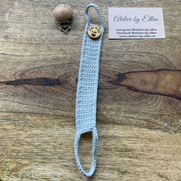 Gehaakt speenkoord  #063 Ice Blue