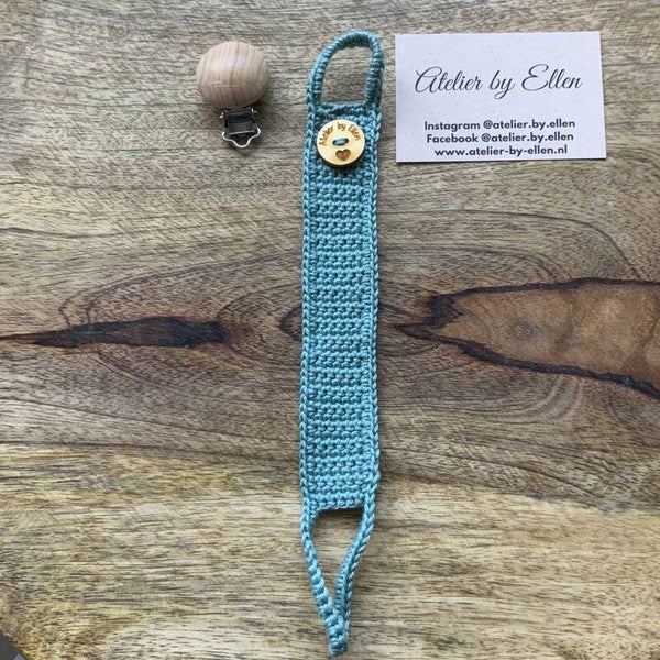 Gehaakt speenkoord #072 Glass