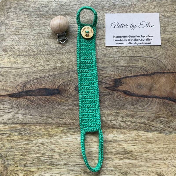 Gehaakt speenkoord #077 Green Beryl