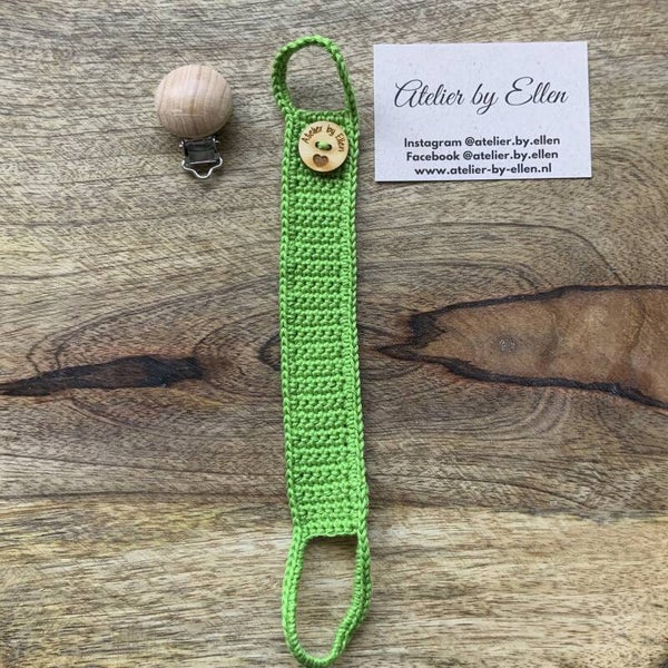 Gehaakt speenkoord  #083 Peridot