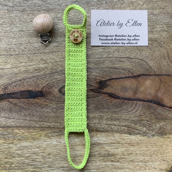 Gehaakt speenkoord #084 Pistachio