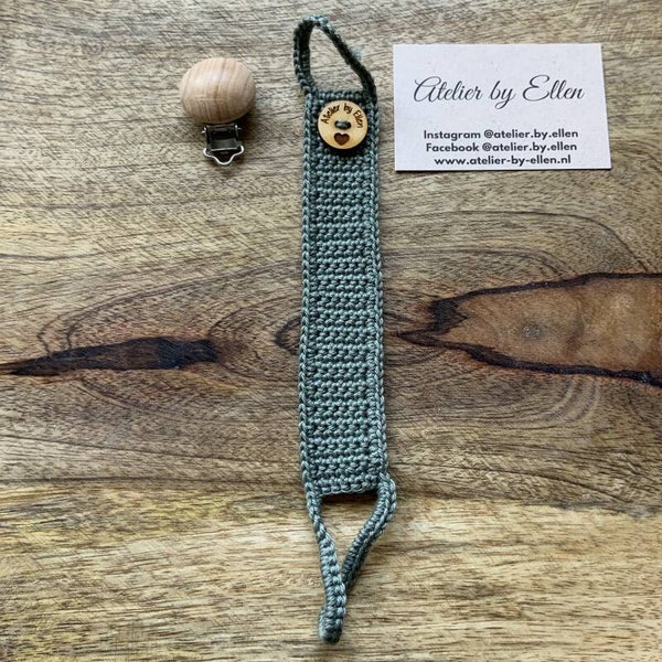 Gehaakt speenkoord  #092 Pea Green