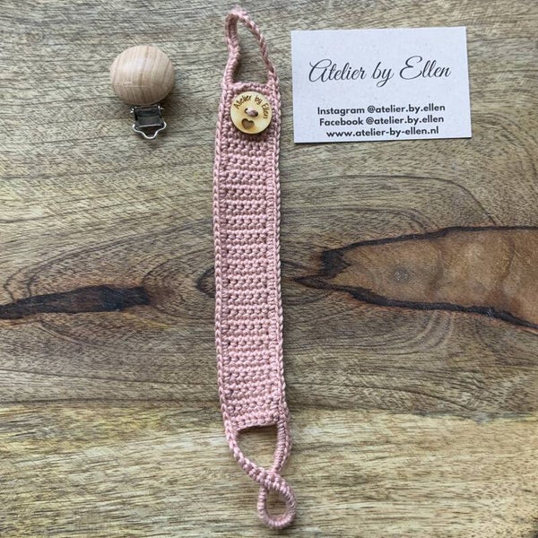 Gehaakt speenkoord  #101 Rosé