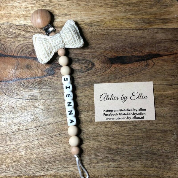 Speenkoord (met naam) #002 Cream