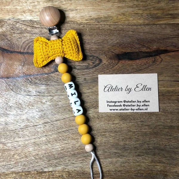 Speenkoord (met naam) #015 Mustard