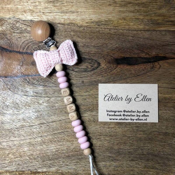 Speenkoord (met naam) #044 Light Pink