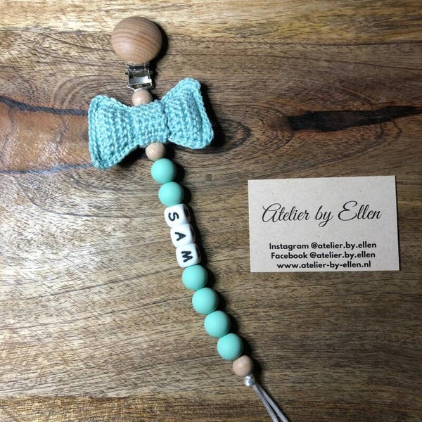 Speenkoord (met naam) #073 Jade Gravel