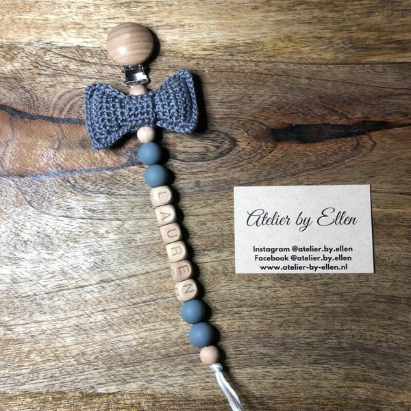 Speenkoord (met naam) #098 Graphite