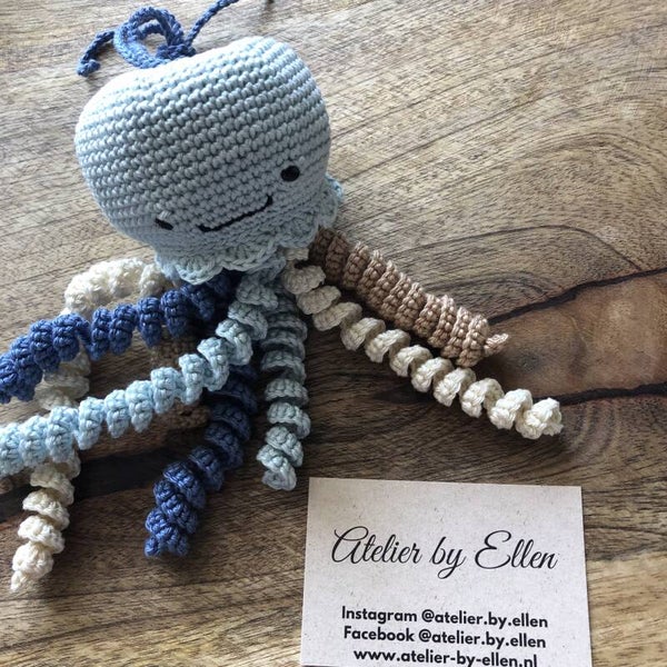 Octopus knuffel (#13) Camel