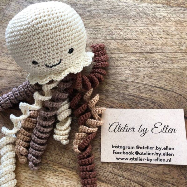 Octopus knuffel (#01) Naturel
