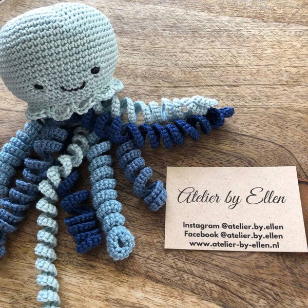 Octopus knuffel (#04) Zeeblauw