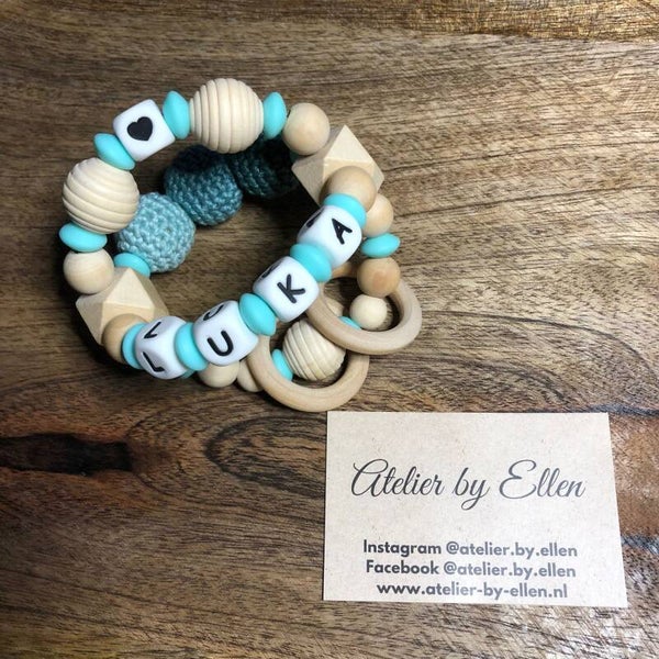 3D-bijtring (#05) Zeegroen