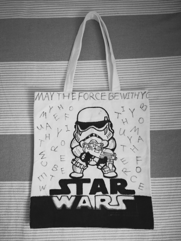 Hand Painted Star Wars Canvas Bag