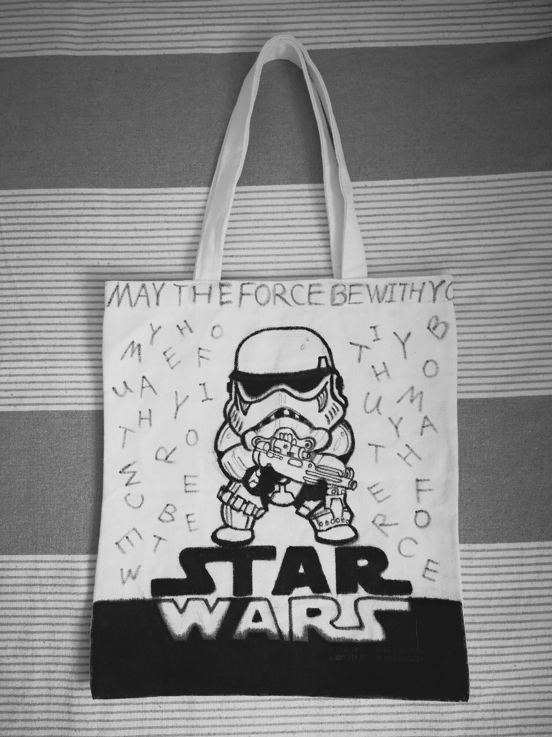 Hand Painted Star Wars Canvas Bag