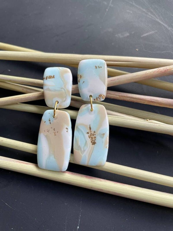 April lightblue-latte-gold foil