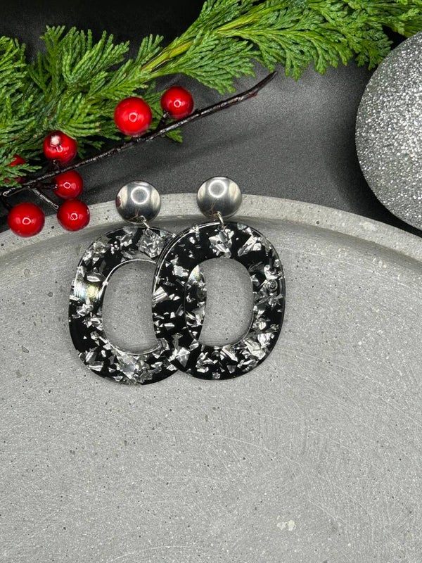 Esmée XL black-silver foil