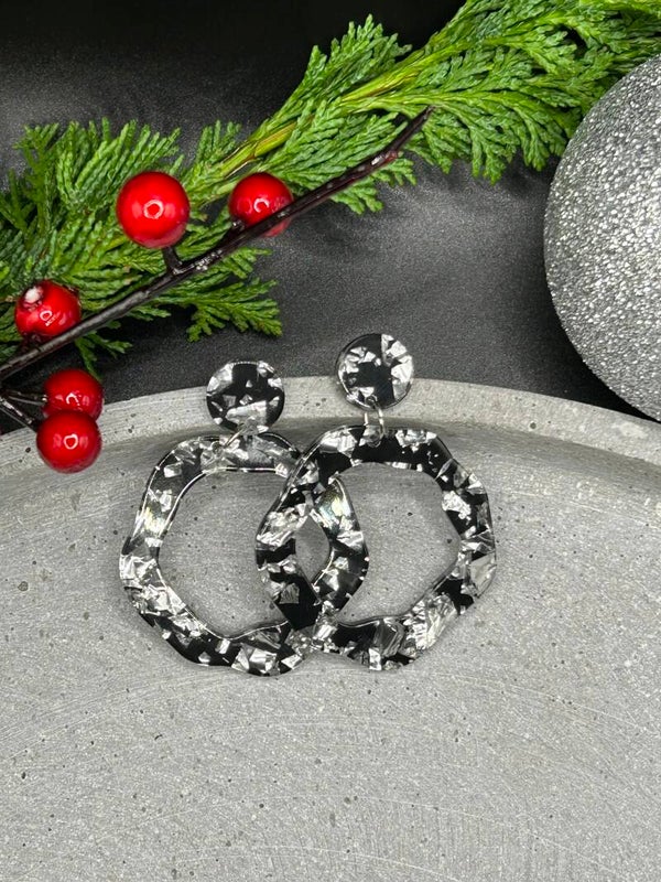 Milou black-silver foil