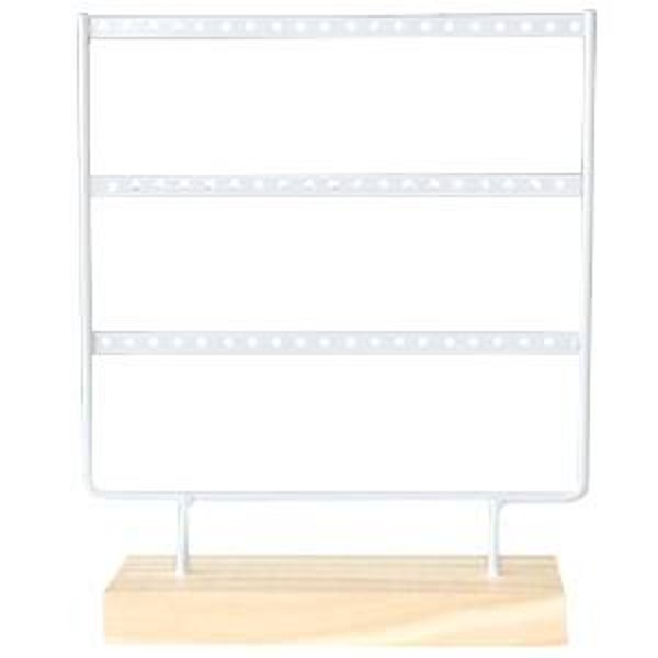 Sieradendisplay, 3 rijen, wit