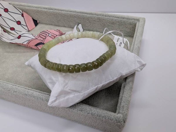 優質和田玉 (柔綠色晴水漸變)