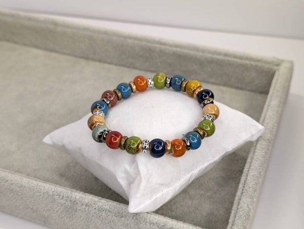 復古手工陶瓷珠手鍊 Handmade Porcelain bracelet