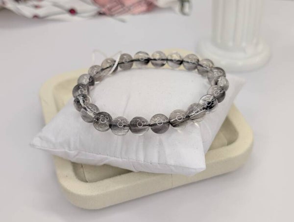 超優質超透黑銀鈦晶 Exceptional Quality Excellent Clarity Brookite in Quartz