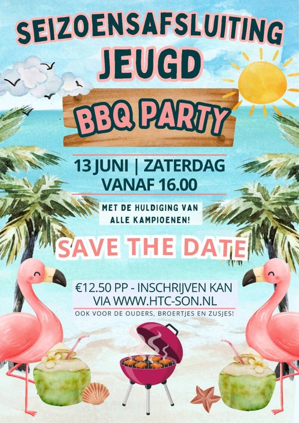 Afsluit BBQ jeugd- zaterdag 13 juni