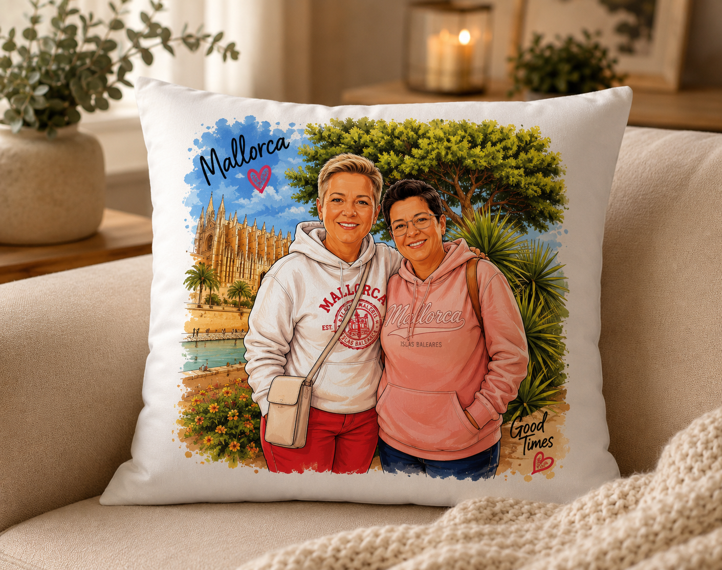 Gepersonaliseerd kussensloop met eigen foto